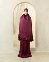 Lux silk prayer set burgundy