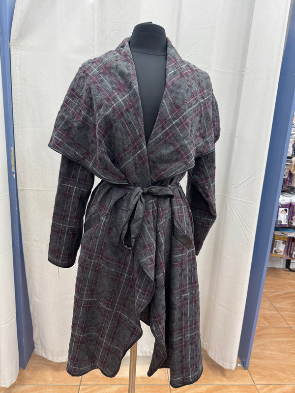 Plus size Winter knit coat with belt