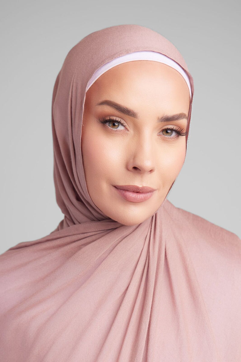 Deep taupe premium modal hijab