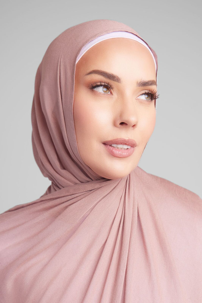 Deep taupe premium modal hijab