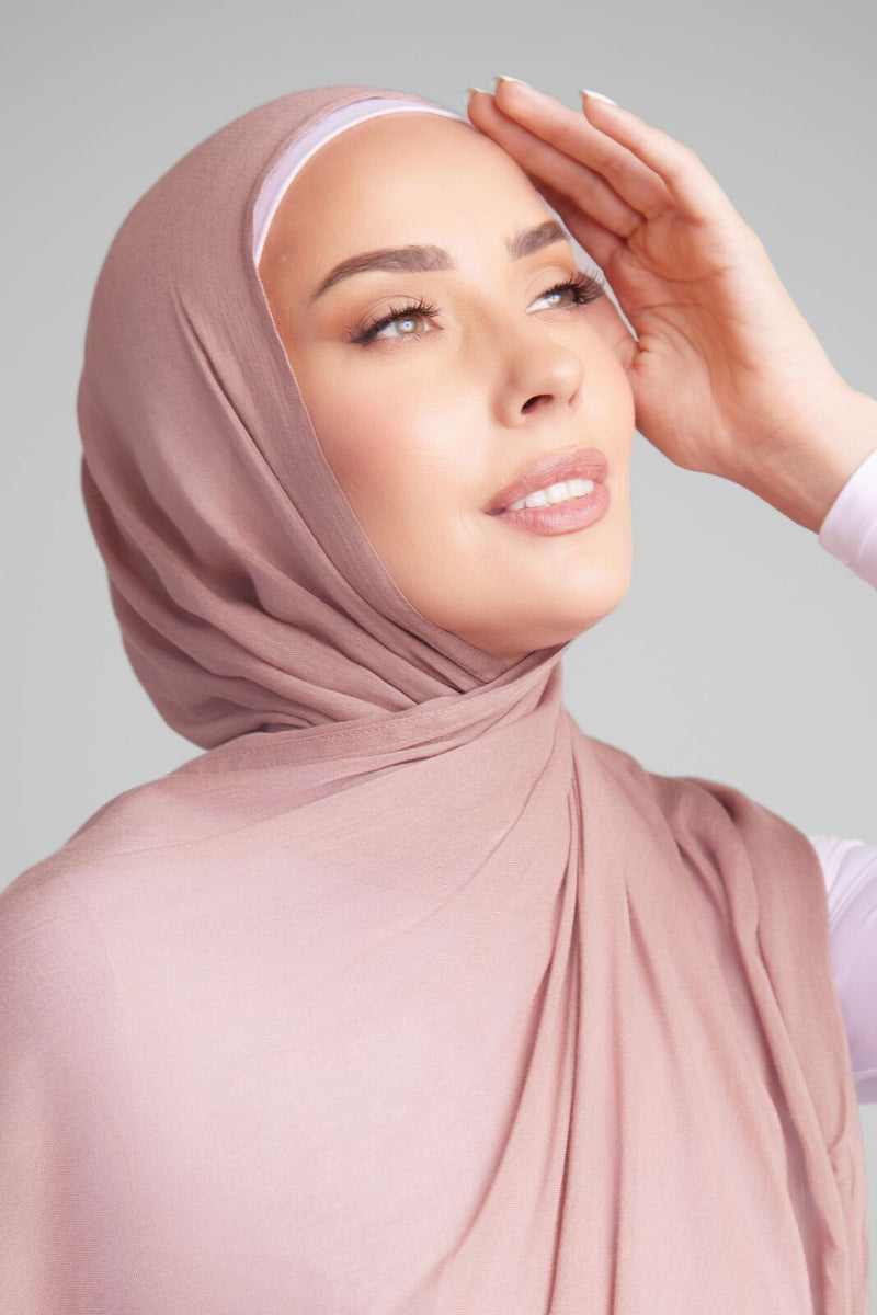 Deep taupe premium modal hijab