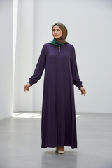 Sarah Zipped Abaya dress Purple