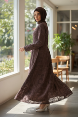 Zehra brown formal dress