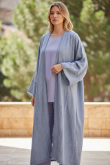 Denim abaya cape with hijab