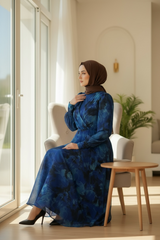 Bella blue chiffon dress
