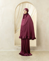 Lux silk prayer set burgundy
