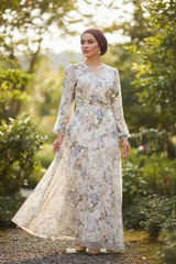 Hiba floral chiffon dress