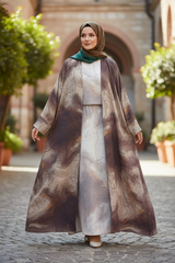 Selina printed cape with matching hijab