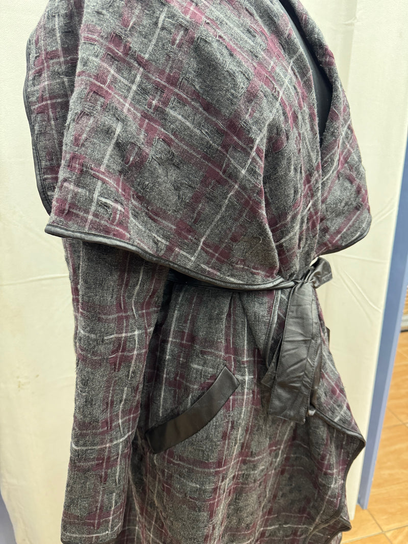 Plus size Winter knit coat with belt