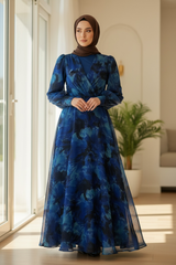 Bella blue chiffon dress