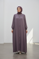 Sarah Zipped Abaya dress Mauve