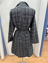 Plus size Winter knit coat with belt