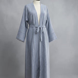 Denim abaya cape with hijab