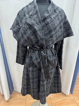 Plus size Winter knit coat with belt