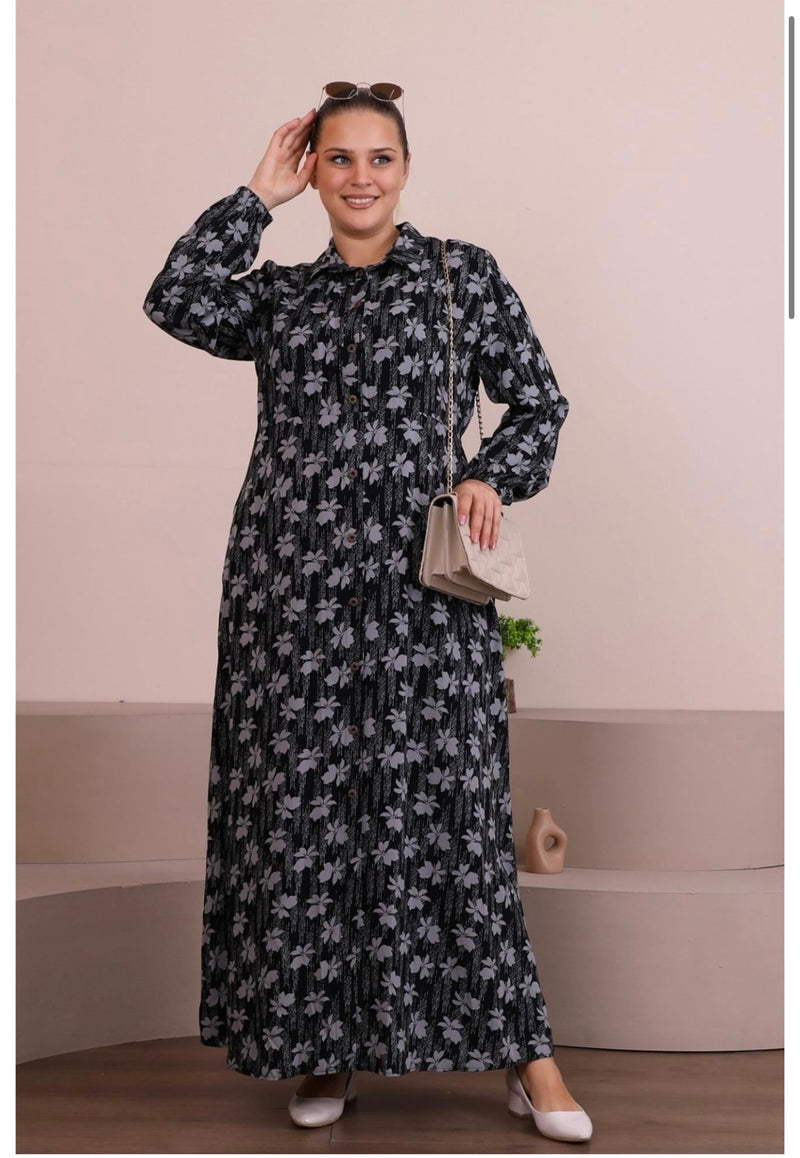 FERACE Viscose Dress With Belt Black