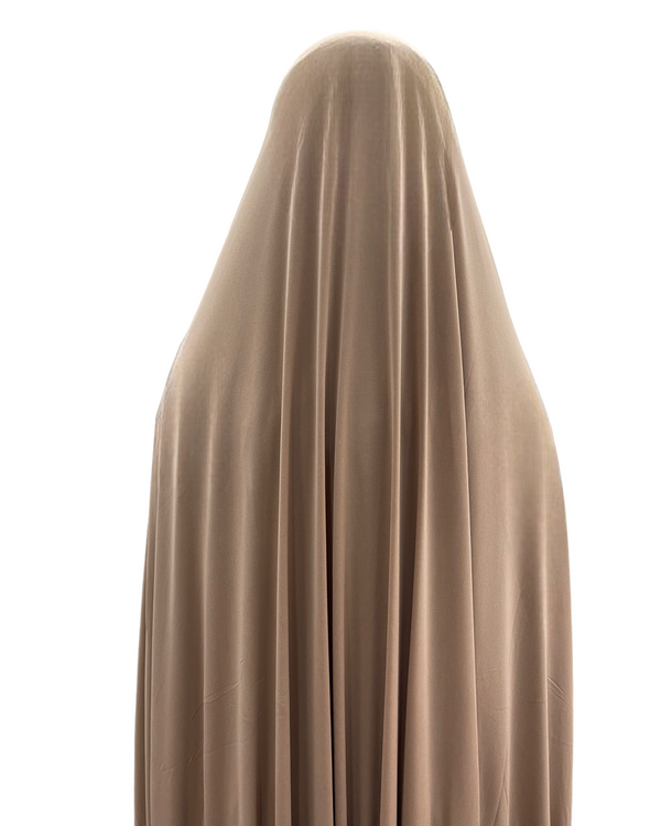 Premium Jersey Jilbab With Sleeves Nude