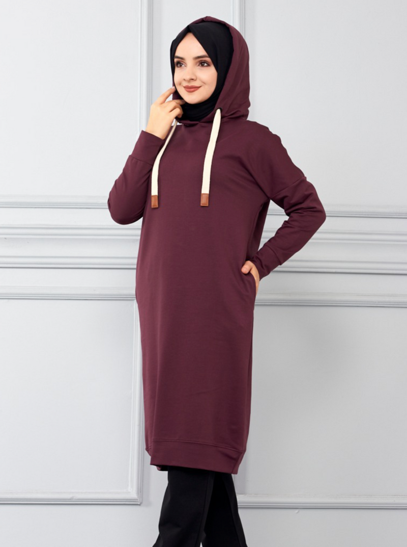 Long sleeved Modest Active Hoodie Top