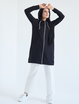Long sleeved Modest Top With Zip