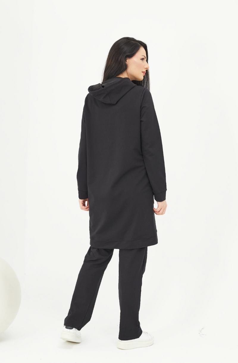 Long sleeved Modest Top With Zip