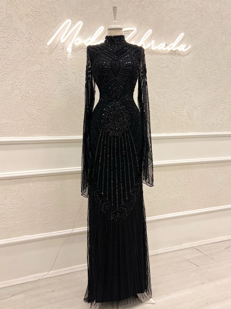 Bella Evening Dress -Black