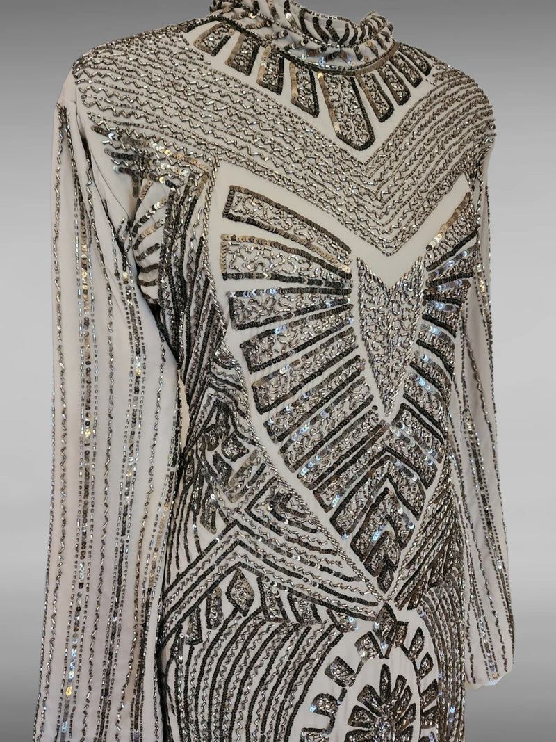 Bella Evening Dress -Silver
