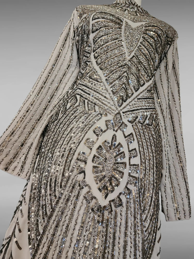 Bella Evening Dress -Silver