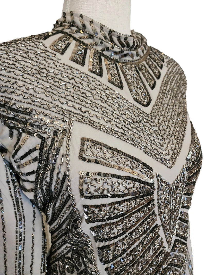 Bella Evening Dress -Silver