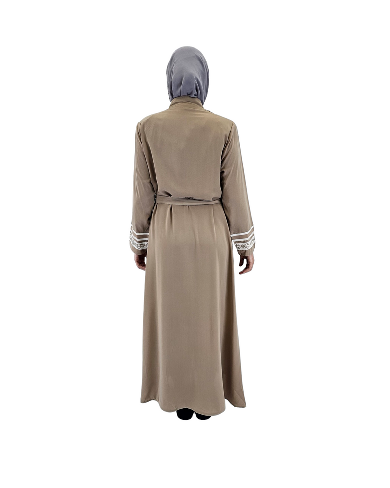 Diana Pattern Nude Abaya