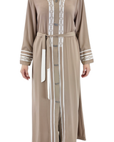 Diana Pattern Nude Abaya