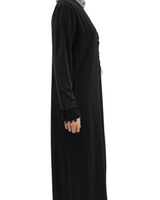 Asya black wrap dress