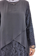 Nuray Lace & Chiffon Dress