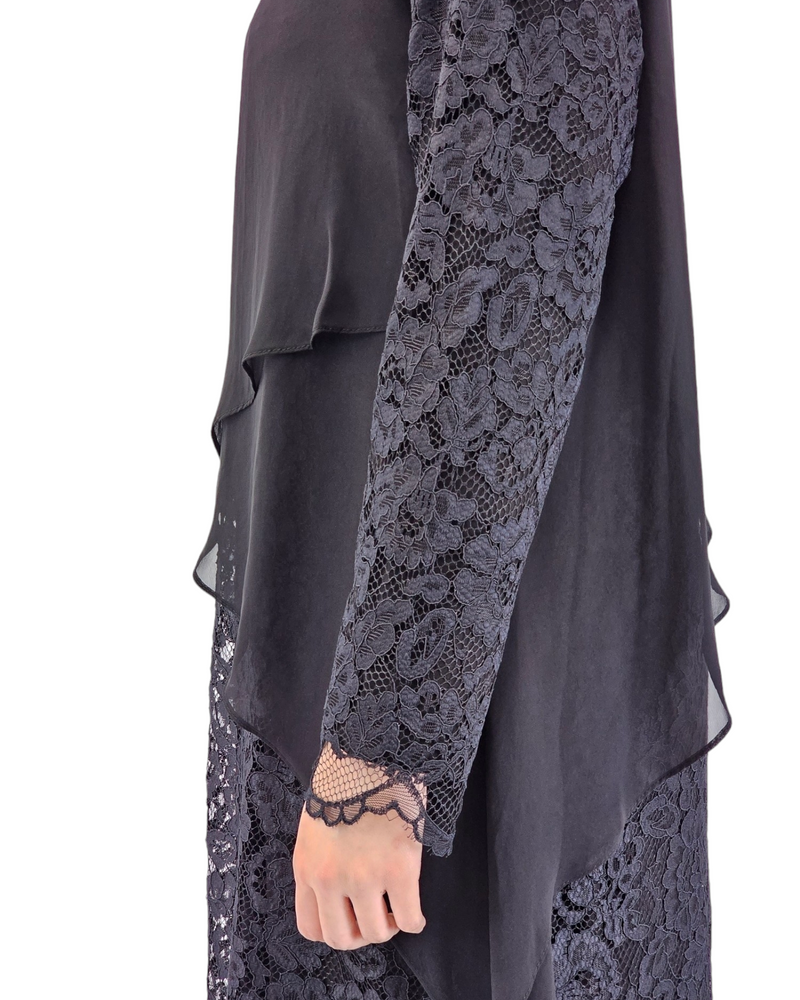 Nuray Lace & Chiffon Dress