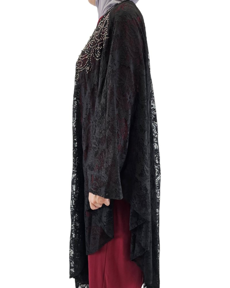 Jay Black Lace Bat Wing Set
