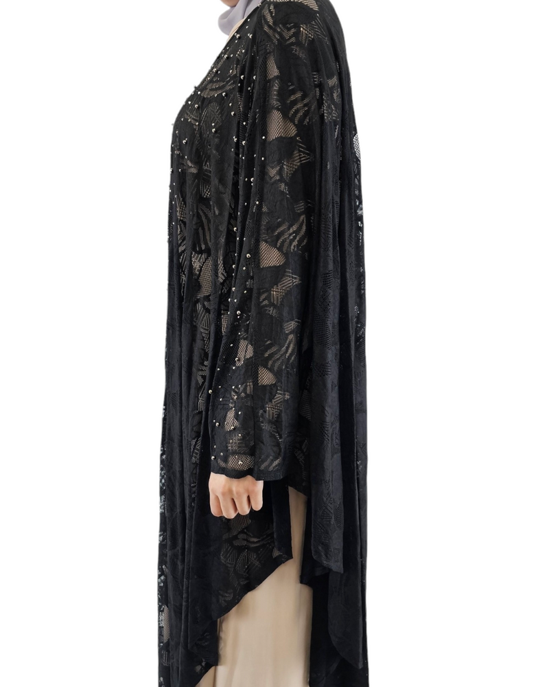 Jay Lace Bat Wing Set Dress Beige