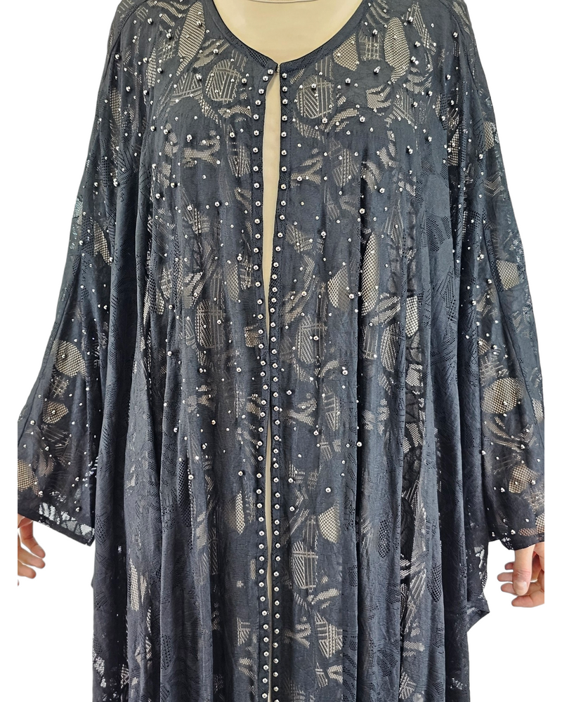 Jay Lace Bat Wing Set Dress Beige