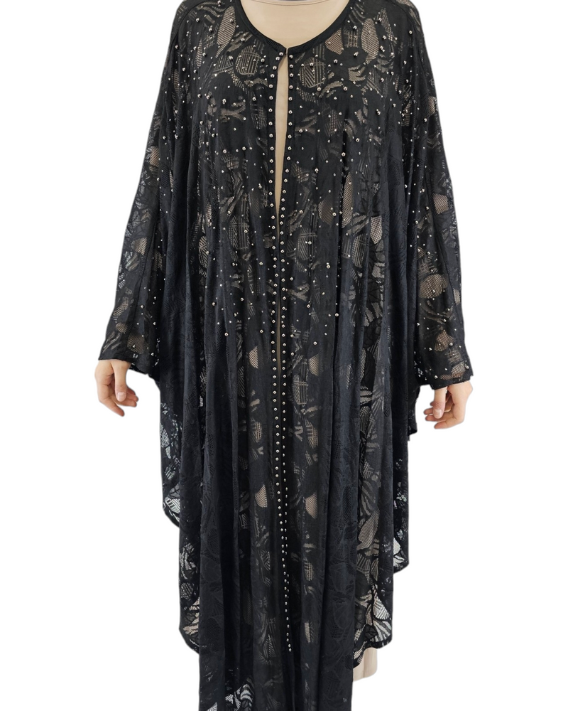 Jay Lace Bat Wing Set Dress Beige