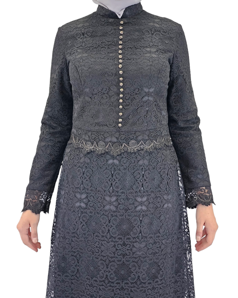 Kara Lace Evening Dress