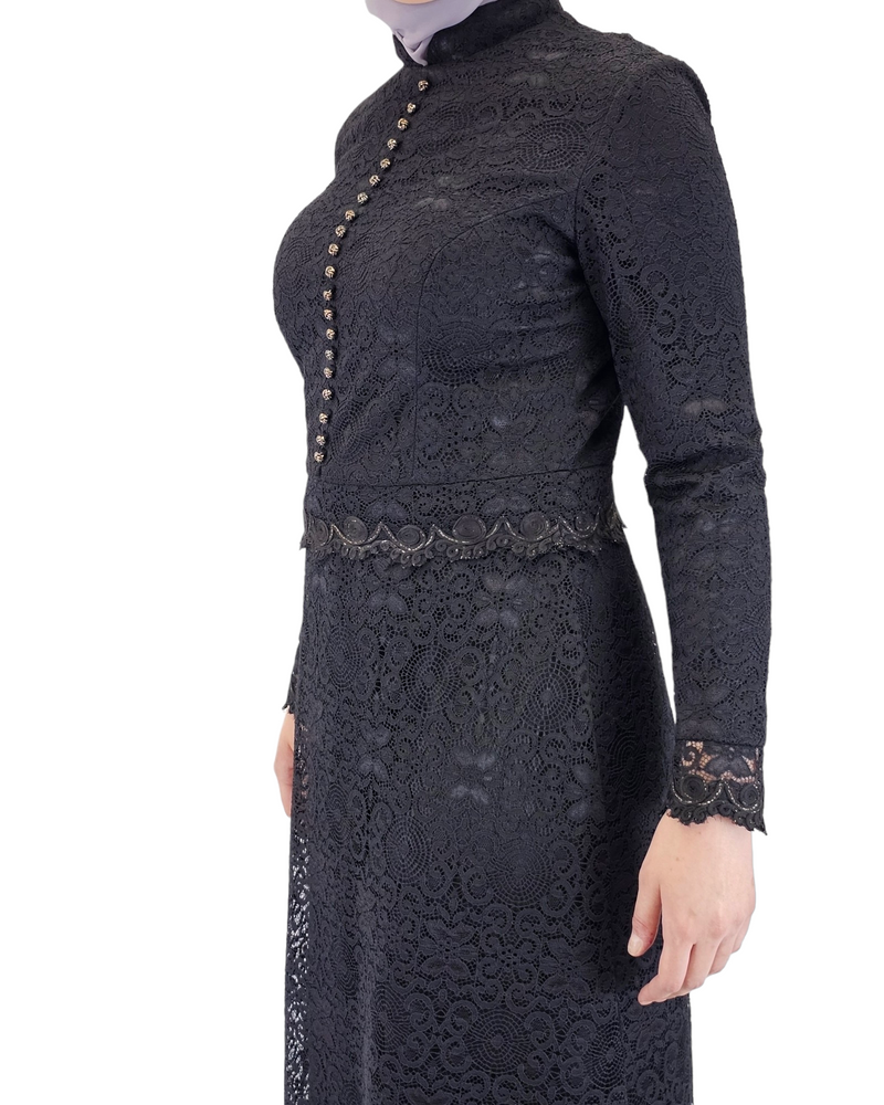 Kara Lace Evening Dress
