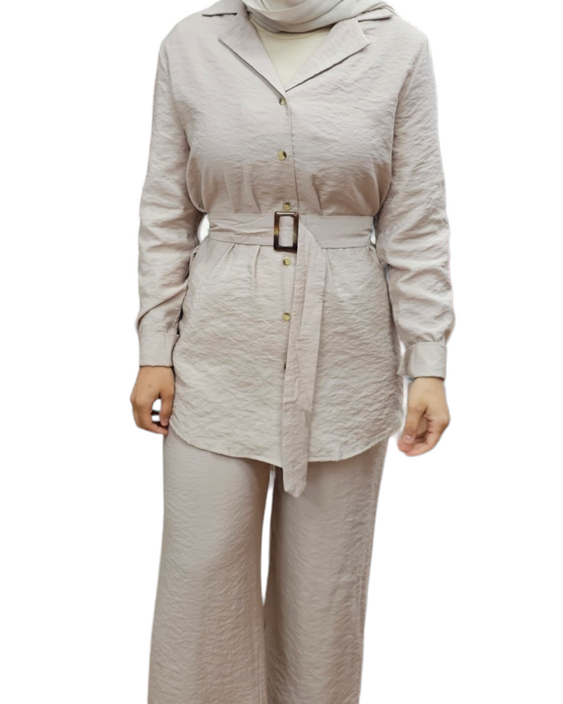 Jayda Top & Pants Set Nude