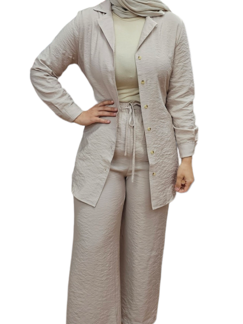 Jayda Top & Pants Set Nude