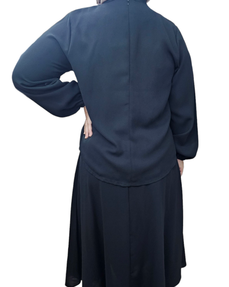 Kaya Top & skirt Set Black