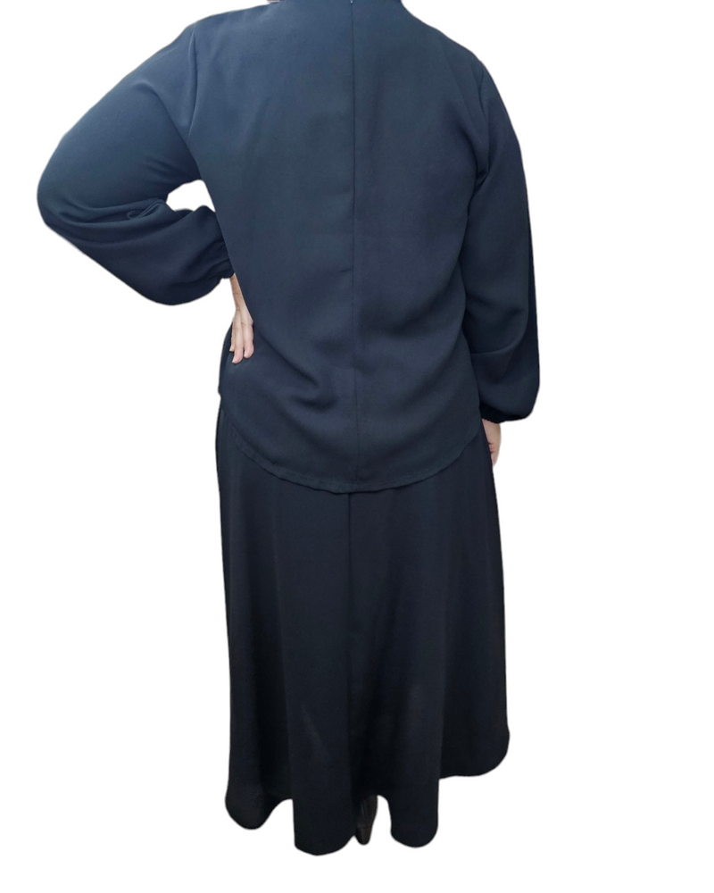 Kaya Top & skirt Set Black