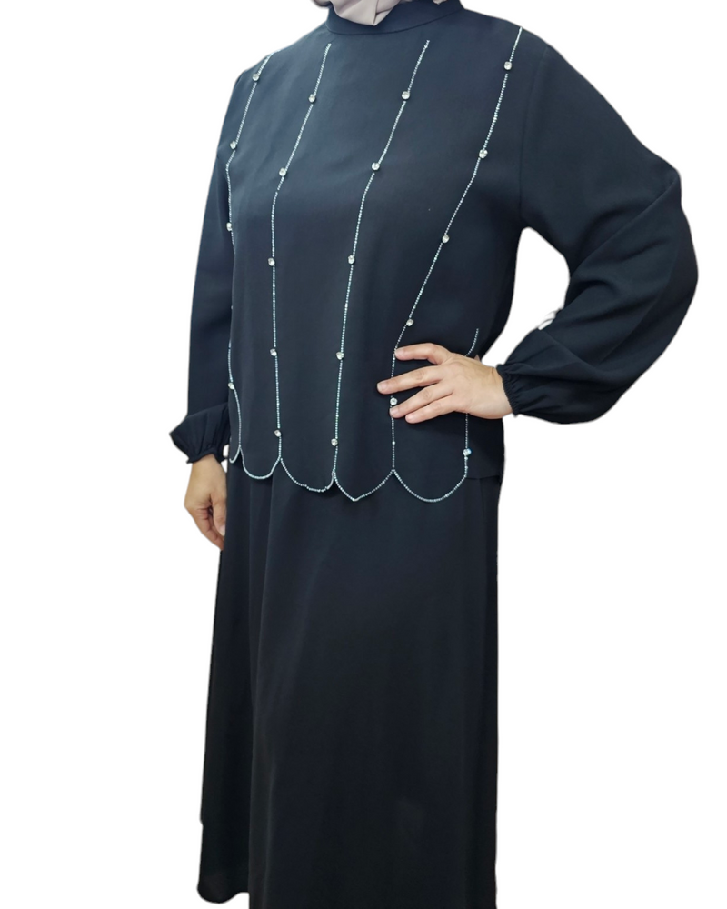 Kaya Top & skirt Set Black