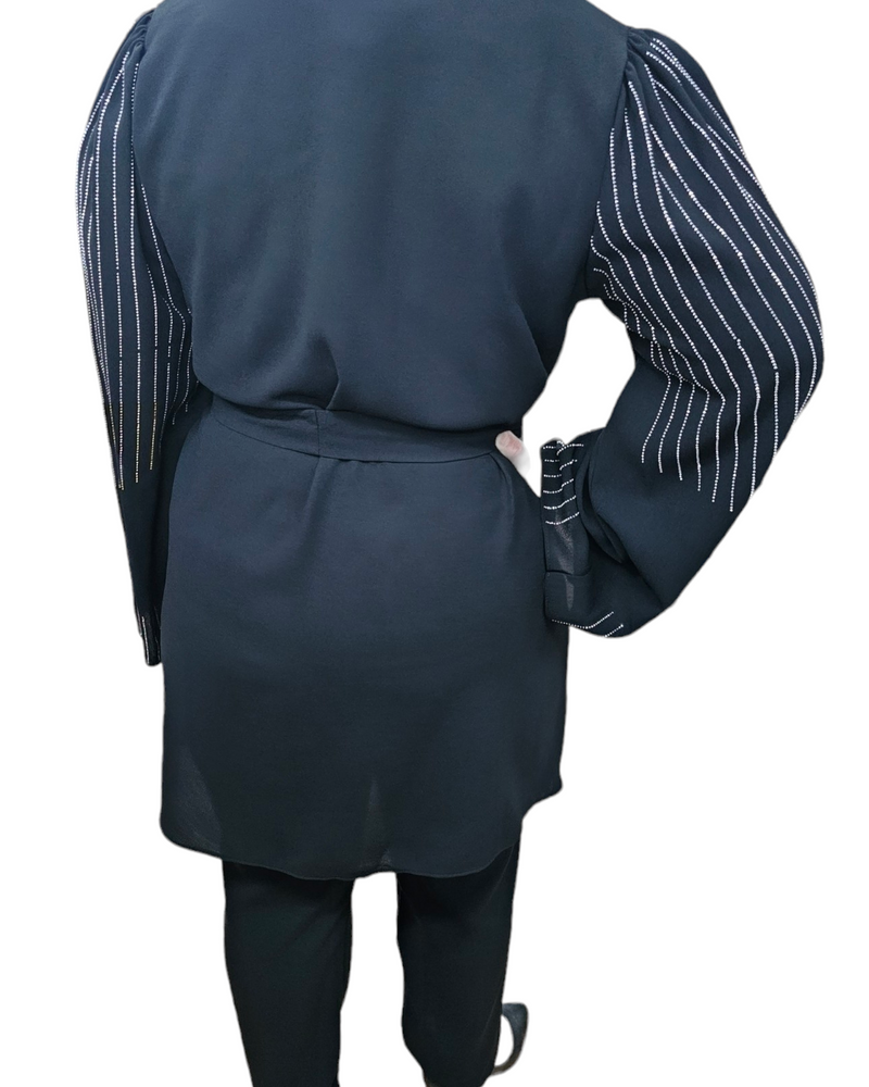 Selen pants and top suite set black