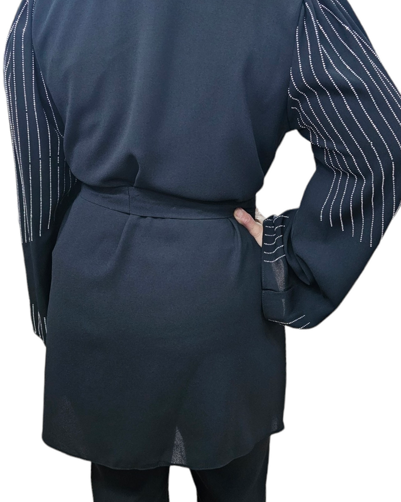 Selen pants and top suite set black