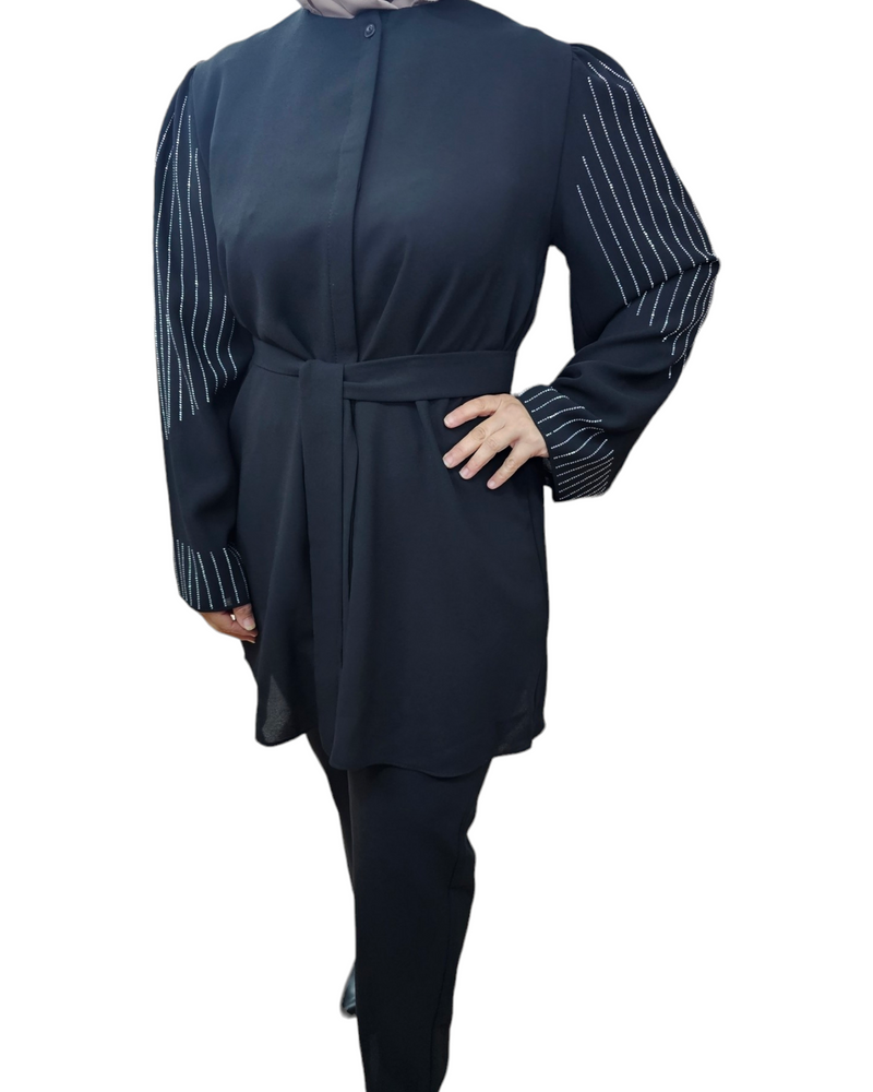 Selen pants and top suite set black