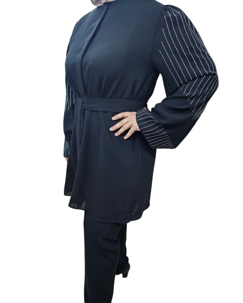 Selen pants and top suite set black