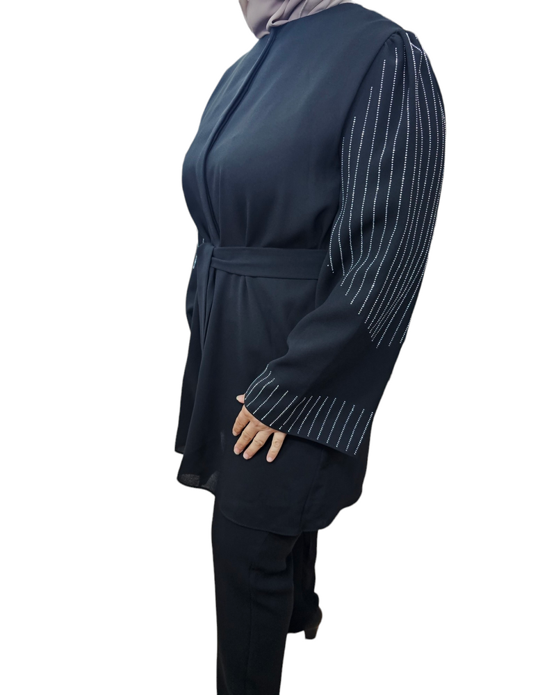 Selen pants and top suite set black