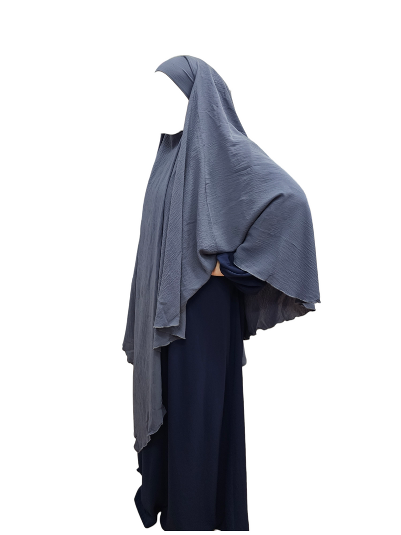 Diamond khimar Grey blue
