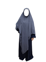 Diamond khimar Grey blue